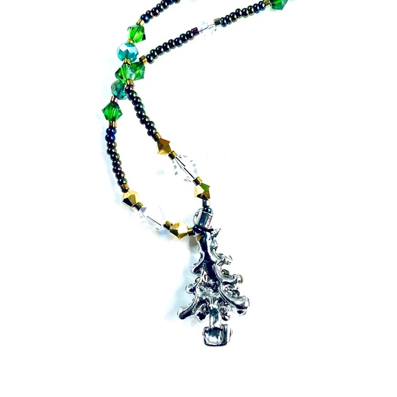 Handmade Oh Christmas Tree Statement Necklace - Picture 10 of 11